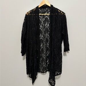 Whimsygoth Black Lace Cardigan Size Large